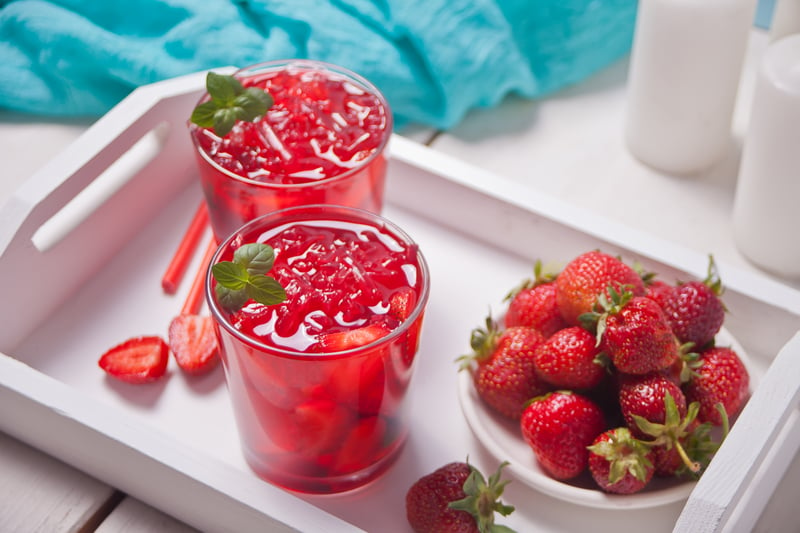 Strawberry Kombucha Mocktail