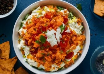 buffalo chicken cottage cheese bowl