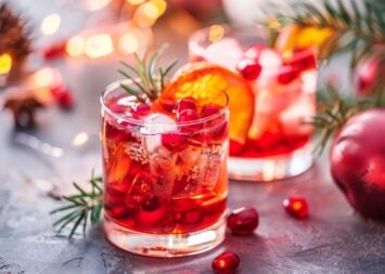 Sparkling Cranberry Kombucha Mocktail