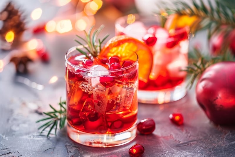 Sparkling Cranberry Kombucha Mocktail