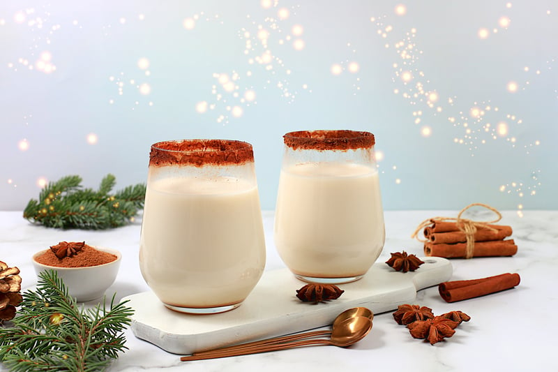 Healthy Eggnog Protein Shake