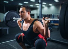 Deep squats powerlifting for seniors