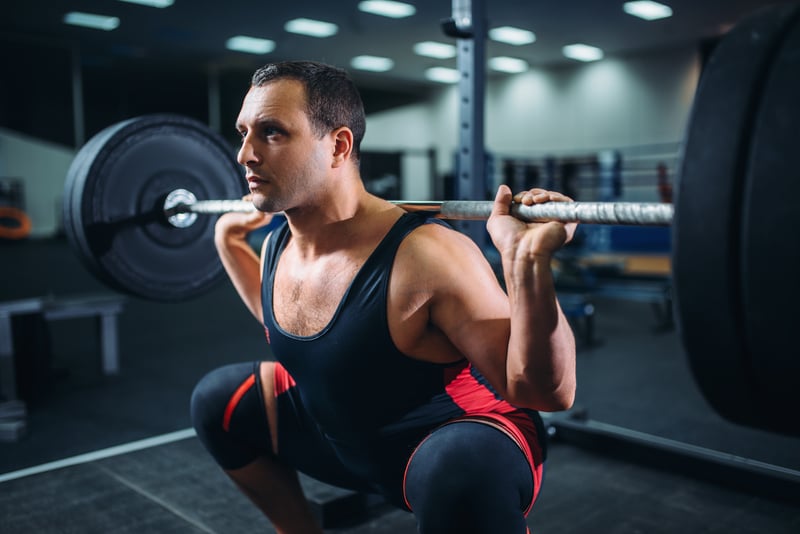 Deep squats powerlifting for seniors