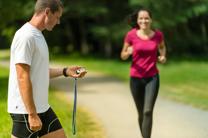 running with personal trainer coach