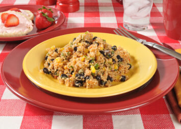 baked quinoa black bean casserole