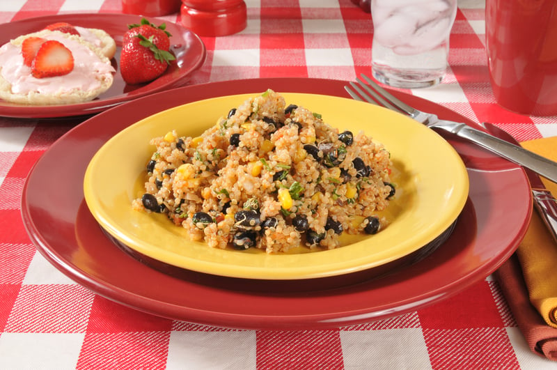 baked quinoa black bean casserole