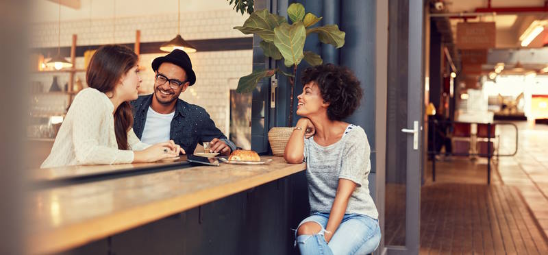 casual social connection interactions, barista