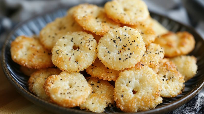 Crispy Cottage Cheese Crackers